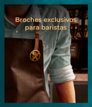 Broche exclusivo para baristas certificados pela Roastelier.
